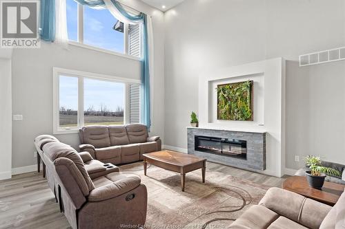 240 Road 7 East, Kingsville, ON - Indoor Photo Showing Living Room With Fireplace