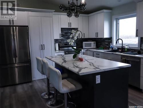 Pittville Acreage, Hazlet, SK - Indoor Photo Showing Kitchen With Double Sink