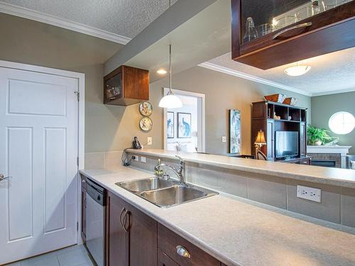 209-7088 West Saanich Rd, Central Saanich, BC - Indoor Photo Showing Kitchen With Double Sink