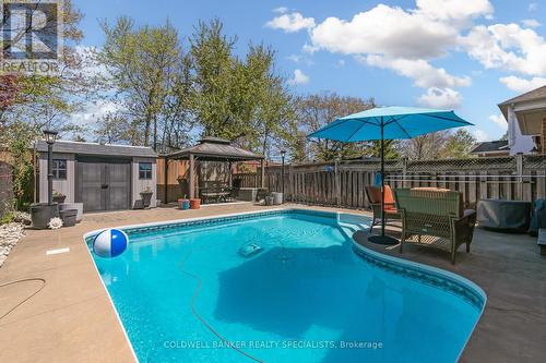 27 Russell Street, Halton Hills, ON - Outdoor With In Ground Pool With Backyard