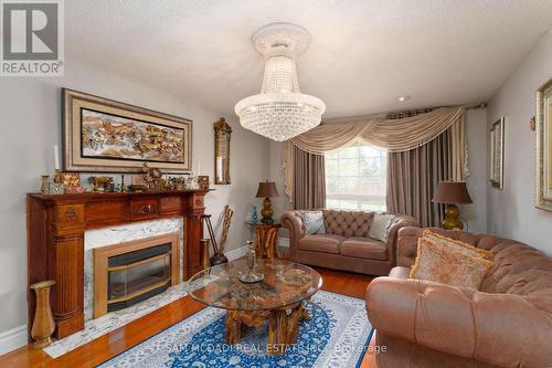 3006 Cornish Road, Mississauga, ON - Indoor Photo Showing Living Room With Fireplace