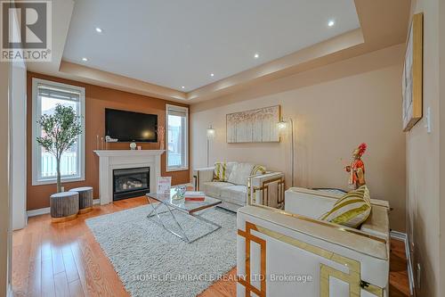 34 Seahorse Avenue, Brampton, ON - Indoor Photo Showing Living Room With Fireplace