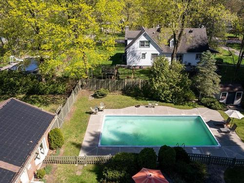 Aerial photo - 75 Rue Crescent, Hudson, QC - Outdoor With In Ground Pool With Backyard