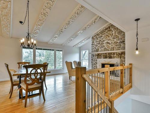 Vue d'ensemble - 2659  - 2661 Ch. Du Village, Saint-Adolphe-D'Howard, QC - Indoor Photo Showing Dining Room With Fireplace