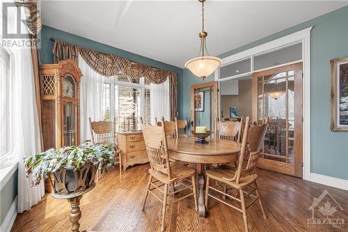Formal Dining Room with French Glass Doors - 6980 Mansfield Road, Stittsville, ON - Indoor Photo Showing Dining Room