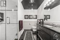 Basement - Full Bathroom with Glass Shower, Beautiful Tile, Stunning Vanity with Granite Countertops - 