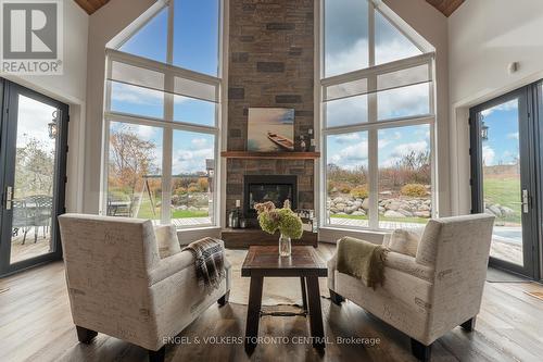 280 Sunset Boulevard, Blue Mountains, ON - Indoor Photo Showing Living Room With Fireplace