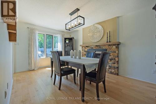 146 Napoleon Drive, London, ON - Indoor Photo Showing Dining Room With Fireplace