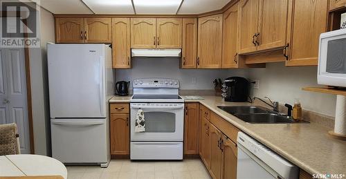 211 312 108Th Street W, Saskatoon, SK - Indoor Photo Showing Kitchen With Double Sink