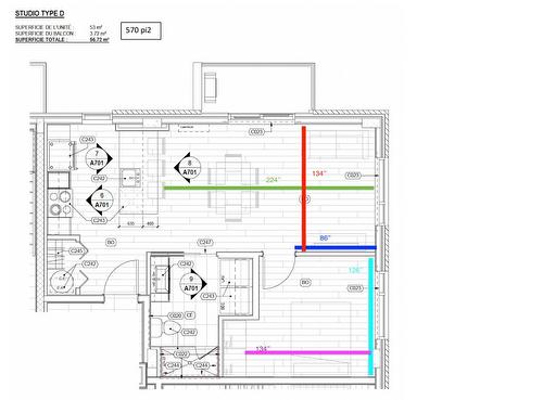 Plan (croquis) - 402-81 Rue Wellington S., Sherbrooke (Les Nations), QC - Other