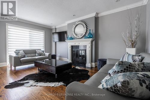 4045 Sasha Court, Mississauga, ON - Indoor Photo Showing Living Room With Fireplace