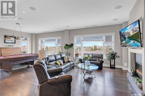 507 205 Fairford Street E, Moose Jaw, SK - Indoor Photo Showing Living Room With Fireplace