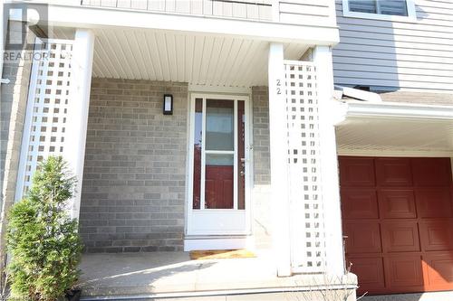 Front entrance porch & rear deck & roof awning over garage - 365 Pioneer Drive Unit# 22, Kitchener, ON - Outdoor