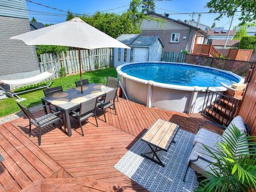 Cour - 3836 Rue Jean-Guy-Samson, Longueuil (Saint-Hubert), QC - Outdoor With Above Ground Pool With Deck Patio Veranda With Exterior