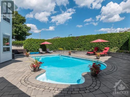 Amazing private backyard oasis complete with pool and hot tub! - 9 Kinalea Crescent, Stittsville, ON - Outdoor With In Ground Pool