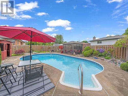 3361 Souilliere, Windsor, ON - Outdoor With In Ground Pool With Backyard