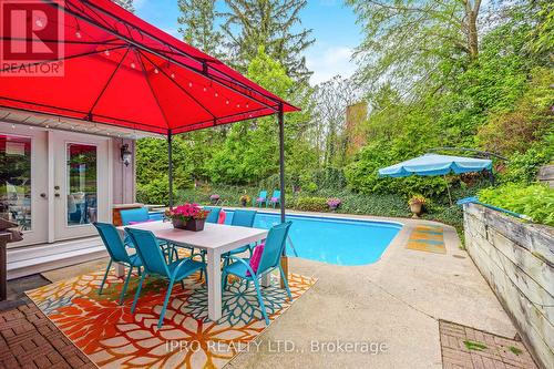 204 Main Street S, Halton Hills, ON - Outdoor With In Ground Pool With Deck Patio Veranda