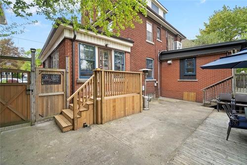Backyard landing from family room - 266 Aberdeen Avenue, Hamilton, ON - Outdoor With Deck Patio Veranda With Exterior