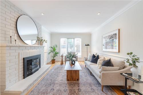 1157 Beechgrove Crescent, Oakville, ON - Indoor Photo Showing Living Room With Fireplace