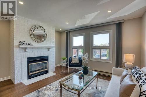 1450 Eddie Shain Drive, Oakville, ON - Indoor Photo Showing Living Room With Fireplace