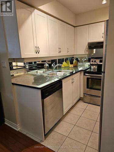 1606 - 1 Rean Drive, Toronto, ON - Indoor Photo Showing Kitchen With Double Sink