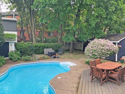 Garden - 58 Av. Wicksteed, Mont-Royal, QC - Outdoor With In Ground Pool With Deck Patio Veranda