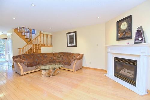 110 Highbury Drive, Stoney Creek, ON - Indoor Photo Showing Living Room With Fireplace