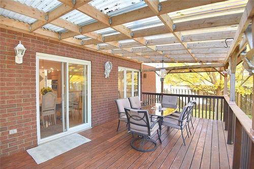 Large covered deck - 110 Highbury Drive, Stoney Creek, ON - Outdoor With Deck Patio Veranda With Exterior