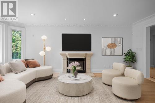171 Beechwood Avenue, Toronto, ON - Indoor Photo Showing Living Room With Fireplace