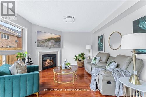 18 Cloverlawn Street, Brampton, ON - Indoor Photo Showing Living Room With Fireplace