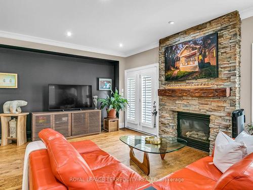 307 Woodmount Ave, Toronto, ON - Indoor Photo Showing Living Room With Fireplace