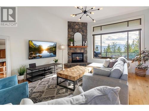 1927 Cornerstone Drive, West Kelowna, BC - Indoor Photo Showing Living Room With Fireplace