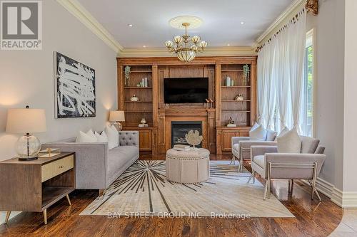 205 Greenfield Avenue, Toronto, ON - Indoor Photo Showing Living Room With Fireplace