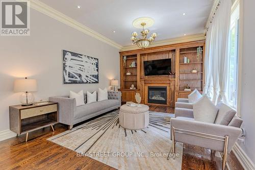 205 Greenfield Avenue, Toronto, ON - Indoor Photo Showing Living Room With Fireplace