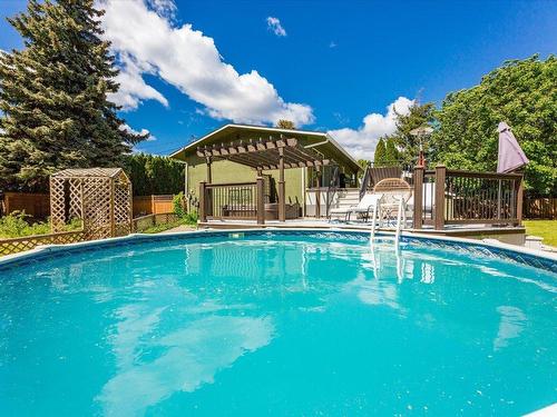 2665 Ross Road, West Kelowna, BC - Outdoor With Above Ground Pool With Backyard