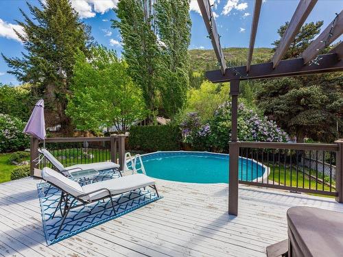 2665 Ross Road, West Kelowna, BC - Outdoor With Above Ground Pool With Deck Patio Veranda