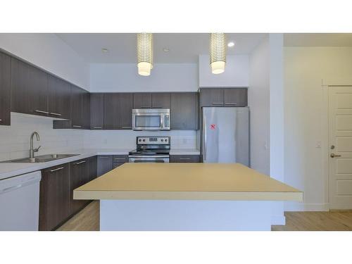 101-985 Academy Way, Kelowna, BC - Indoor Photo Showing Kitchen With Double Sink