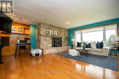 41 Beers Road, Kawartha Lakes, ON - Indoor Photo Showing Living Room With Fireplace