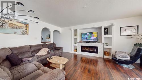 4142 Preston Crescent, Regina, SK - Indoor Photo Showing Living Room With Fireplace