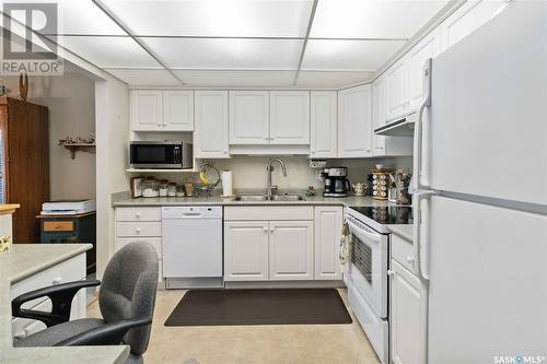 112 312 108Th Street, Saskatoon, SK - Indoor Photo Showing Kitchen With Double Sink