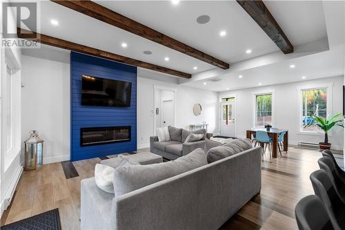 111 Monique Street, Shediac, NB - Indoor Photo Showing Living Room With Fireplace