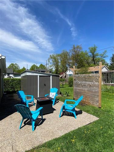 New shed, patio chairs & fire table included!~ - 48 Belvidere Road, Crystal Beach, ON - Outdoor With Deck Patio Veranda