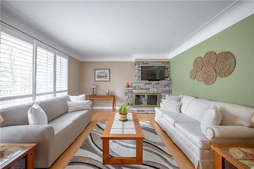 423 Upper Ottawa Street, Hamilton, ON - Indoor Photo Showing Living Room With Fireplace