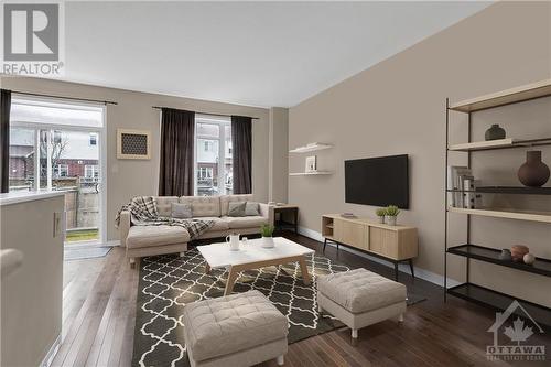 Living Room Virtually Staged - 108 Eye Bright Crescent, Ottawa, ON 