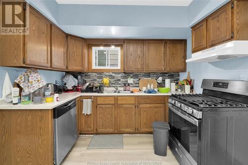 1547 Drouillard, Windsor, ON - Indoor Photo Showing Kitchen With Double Sink