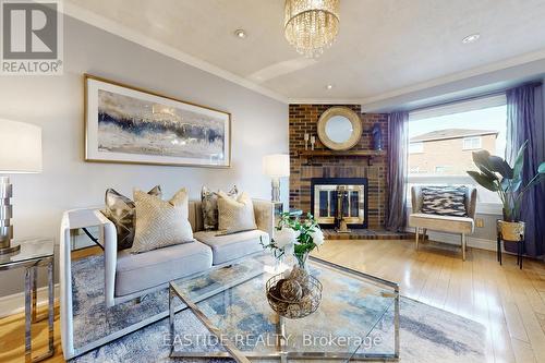 3517 Copernicus Drive, Mississauga, ON - Indoor Photo Showing Living Room With Fireplace