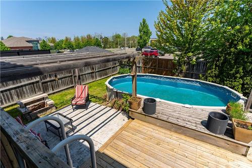 3 Muscat Drive, Grimsby, ON - Outdoor With Above Ground Pool With Backyard