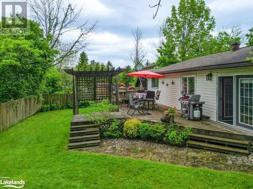 Rear yard with Pergola - 55 Forest Street, Parry Sound, ON - Outdoor