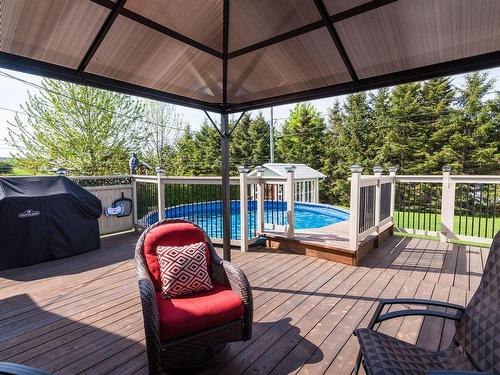 Patio - 1114 Côte St-Pierre, Sainte-Hélène-De-Kamouraska, QC - Outdoor With Above Ground Pool With Deck Patio Veranda With Exterior