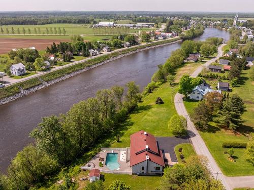 Aerial photo - 720 Ch. De L'Île-Grandbois, Saint-Casimir, QC - Outdoor With Body Of Water With View